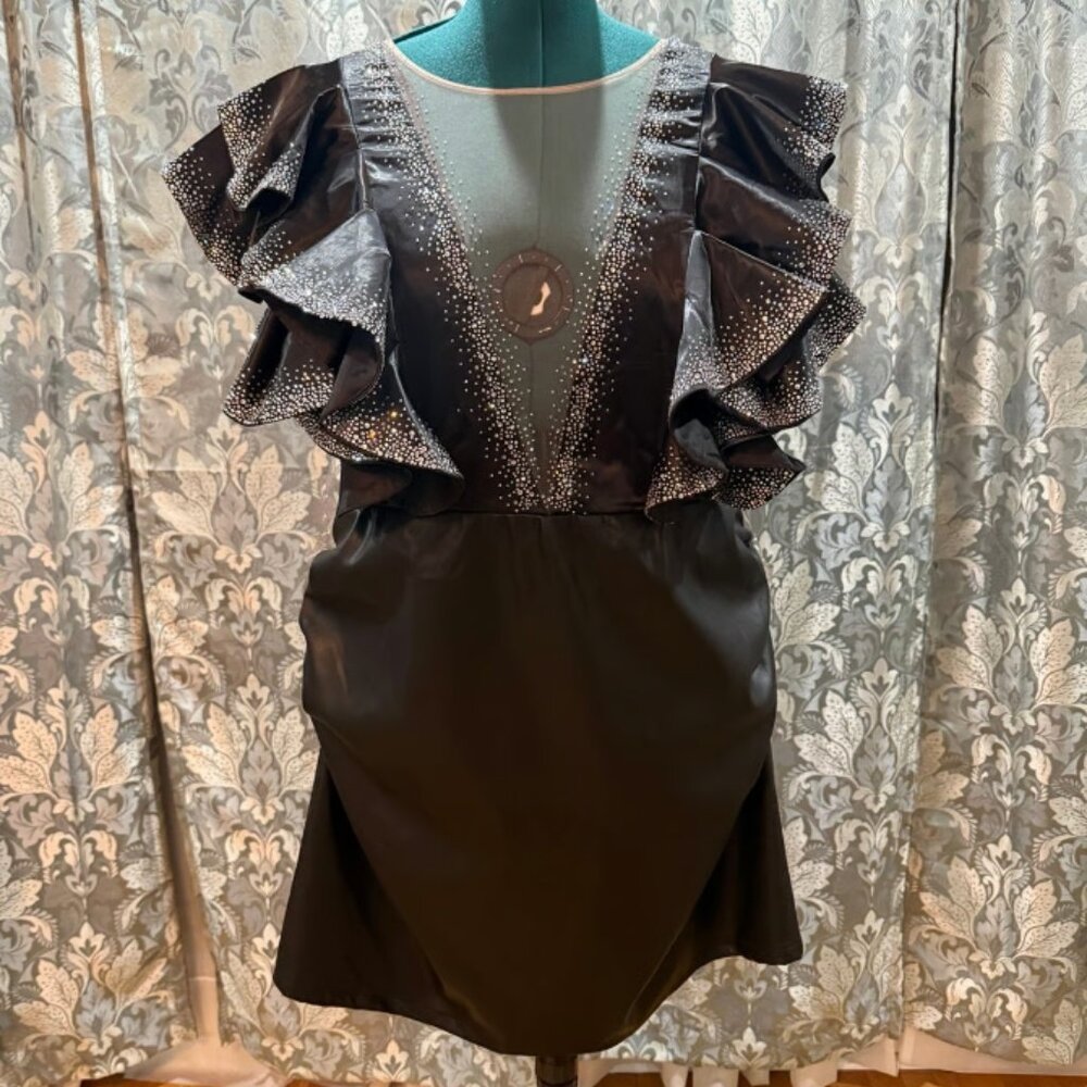 Akira Deep V Faux Mini Dress